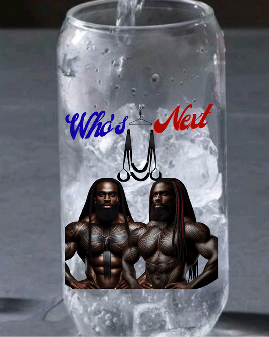 Glass Cup W/ Wood Lid & Straw